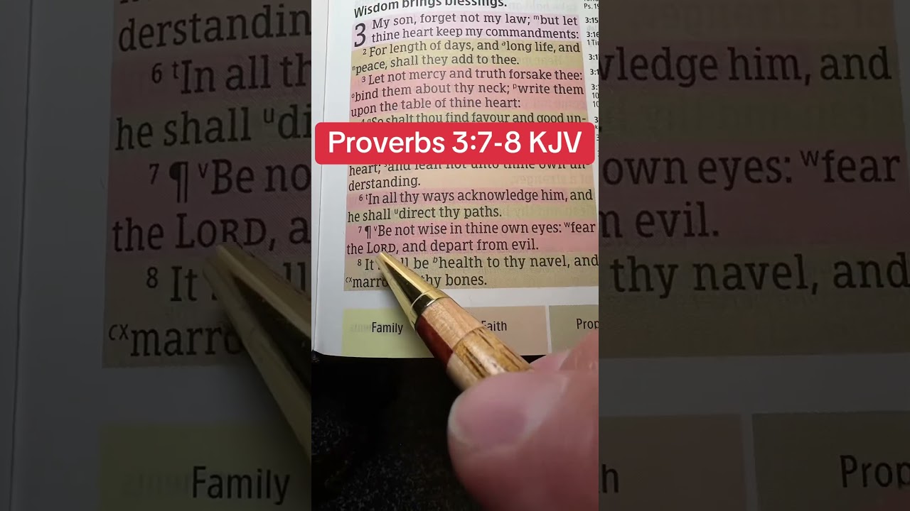 Proverbs 3:7-8 KJV #bible #biblestudy #biblereading #biblia #bibleverse #bibleverses #gospel #kjv