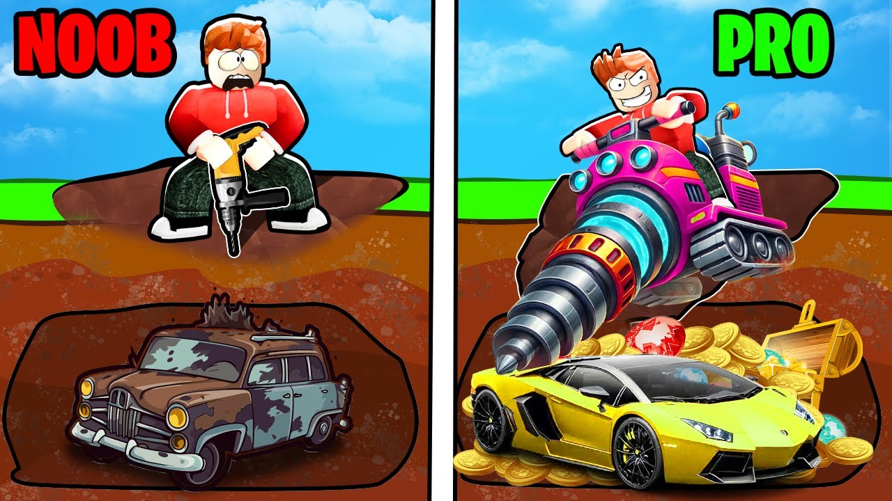 ROBLOX CHOP UPGRADING FROM NOOB TO GOD IN DRILL DIGGING SIMULATOR