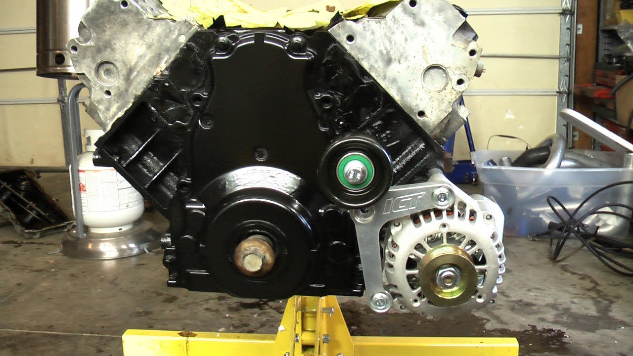 240sx Ls swap - Installing the ICT billet alternator bracket