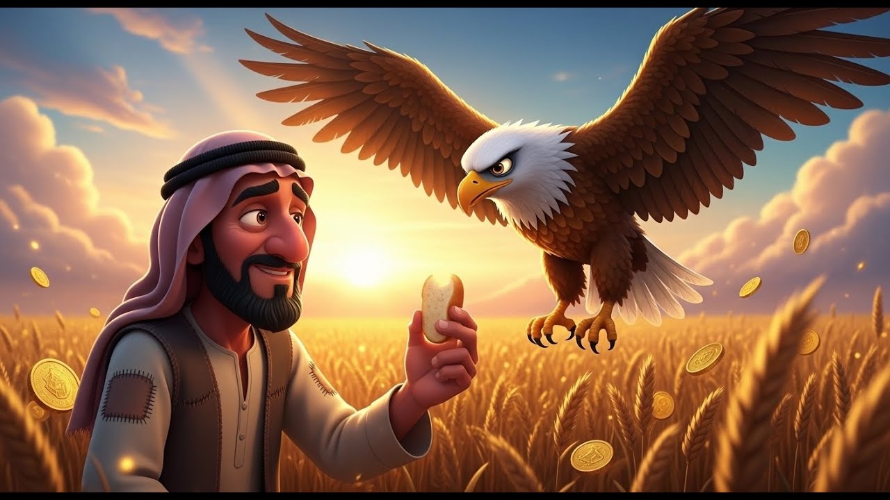 قصة الفلاح الذي أطعم نسراً جائعاً… ففاجأه الله بثروة من الذهب لا تنتهي | قصة مؤثرة جداً