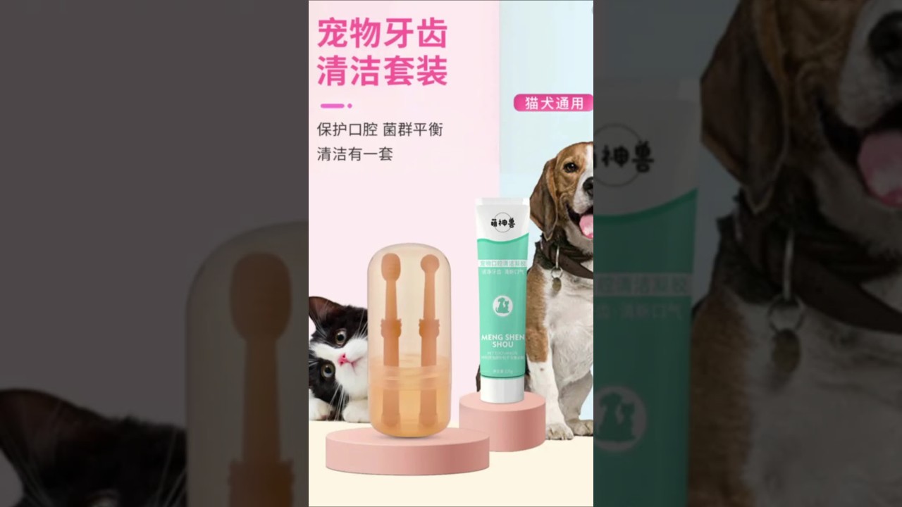 哇～原来还有这种硅胶牙刷，狗狗不排斥也不会伤害他 #萌宠好物#宠物牙刷 #萌宠vlog #科学养宠攻略 #新手养狗