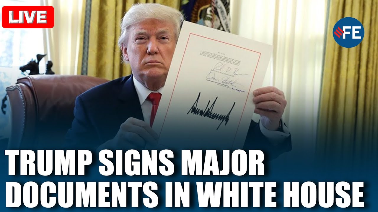 WHITE HOUSE LIVE: Trump participates in a signing ceremony at Oval Office