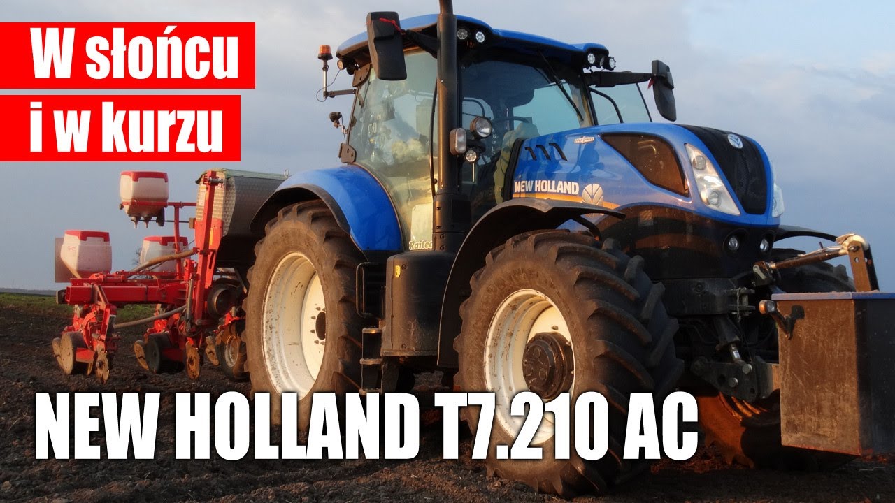 W słońcu i w kurzu - New Holland T7.210 + Maschio Gaspardo MAGA - siew kukurydzy 2021