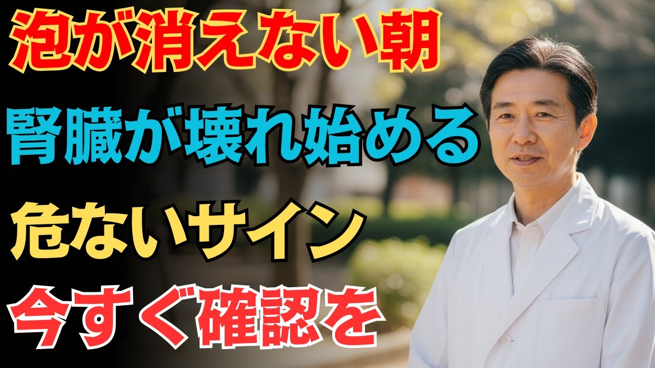 トイレの泡を見過ごすな｜尿の泡は腎臓低下の警告｜医師が伝える正しい見分け方と回復の食事法｜医師メモ