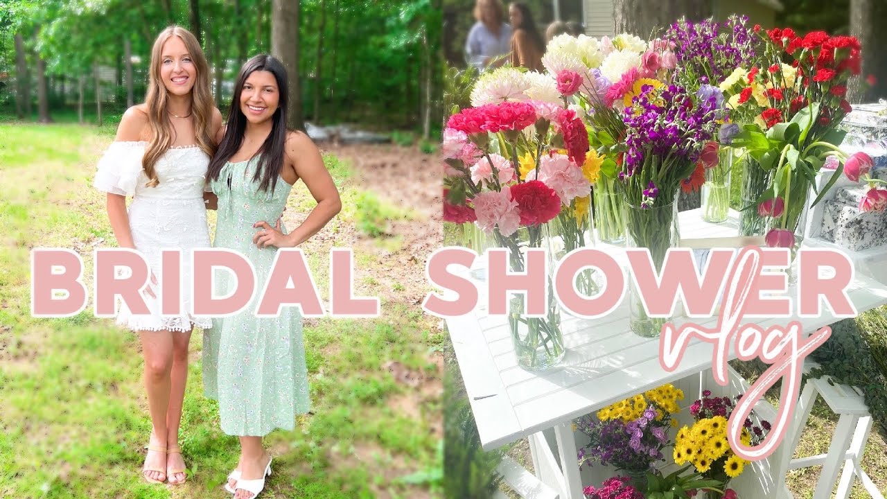 VLOG: My Bridal Shower, DIY Flower Bar, Wedding Bands, Bridal Shower Prep + Meet My New Kitten!