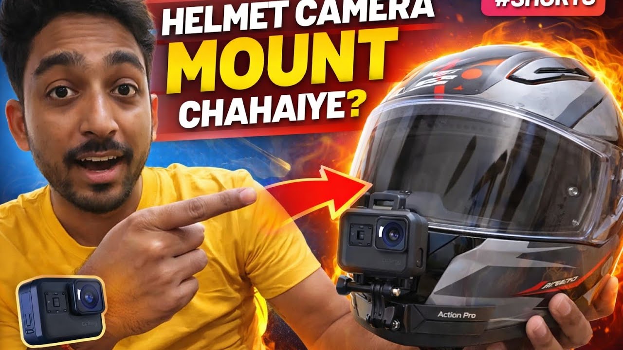  BEST HELMET CAMERA MOUNT 🔥 | Action Pro Camera | Moto Vlog Setup @VnVMotovlogs 
