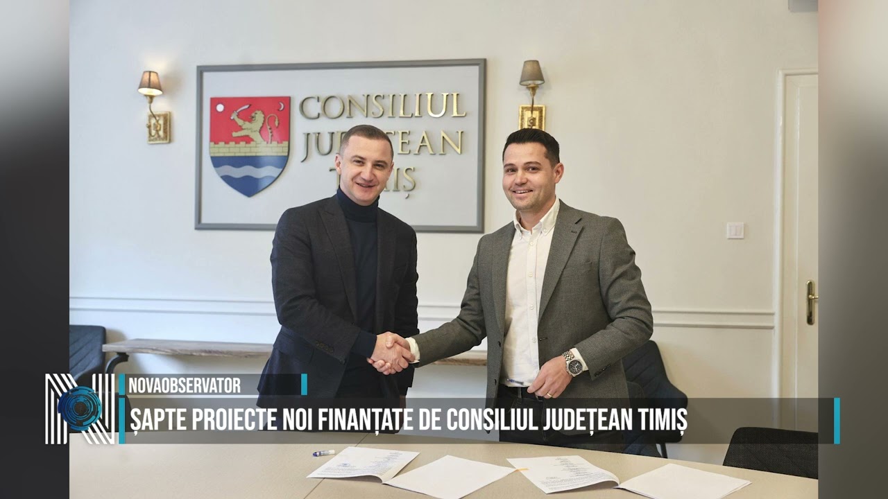 Șapte proiecte noi finanțate de Consiliul Județean Timiș