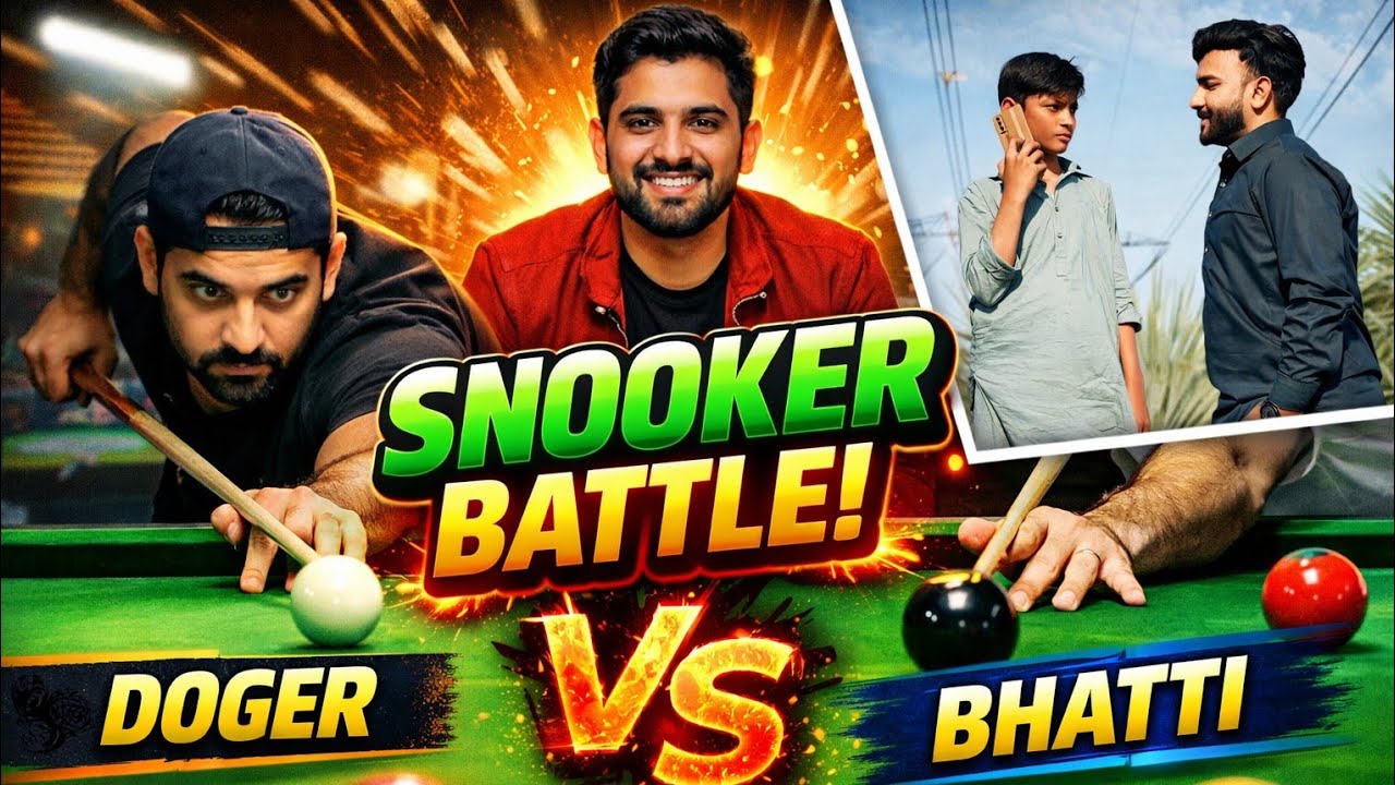 Snooker Battle With Friends | Doger vs Bhatti 🔥 #snooker #snookerbattle #viralvideo