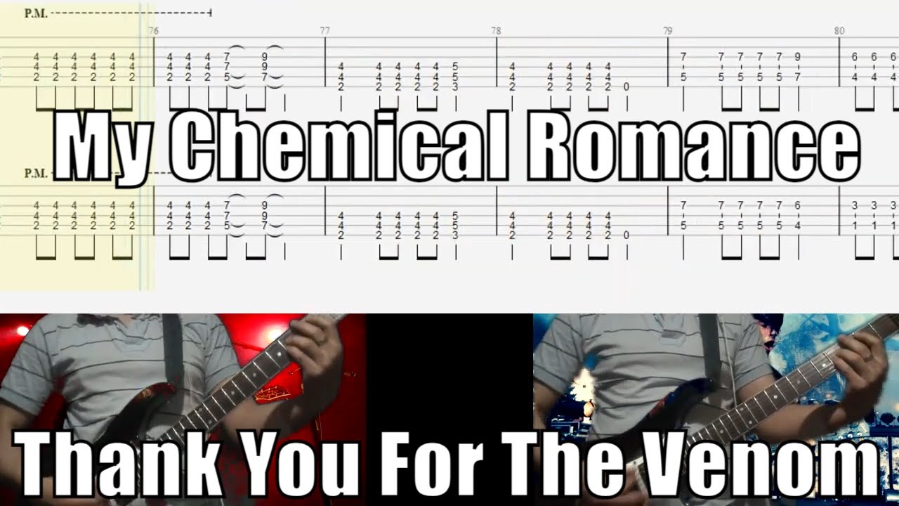 My Chemical Romance - Thank You For The Venom Guitar COVER With TAB