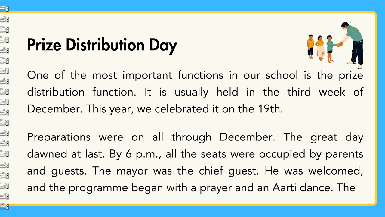 Prize Distribution Day | Write an essay on Prize Distribution | English Essay Writing | Class 5 to 7
