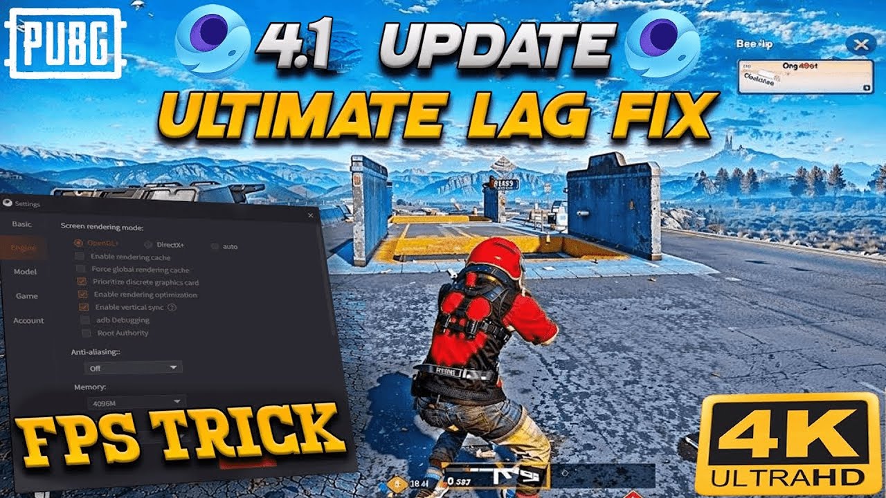 ULTIMATE 4.1 UPDATE PUBG GAMELOOP LAG FIX PUBG