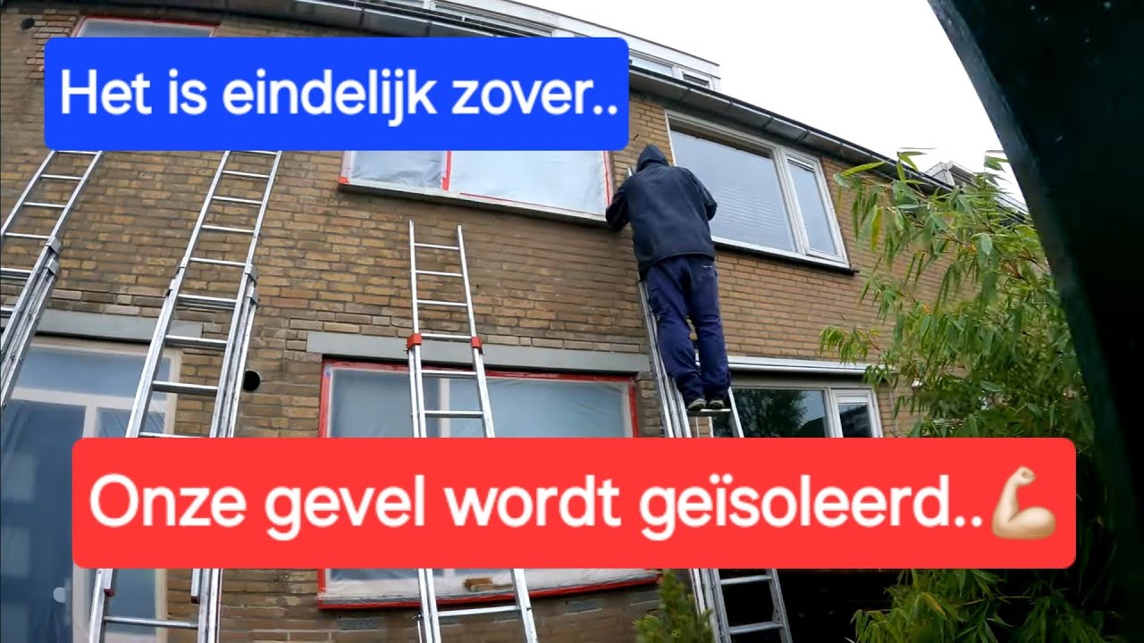 Het is eindelijk zover, onze gevel wordt geïsoleerd.