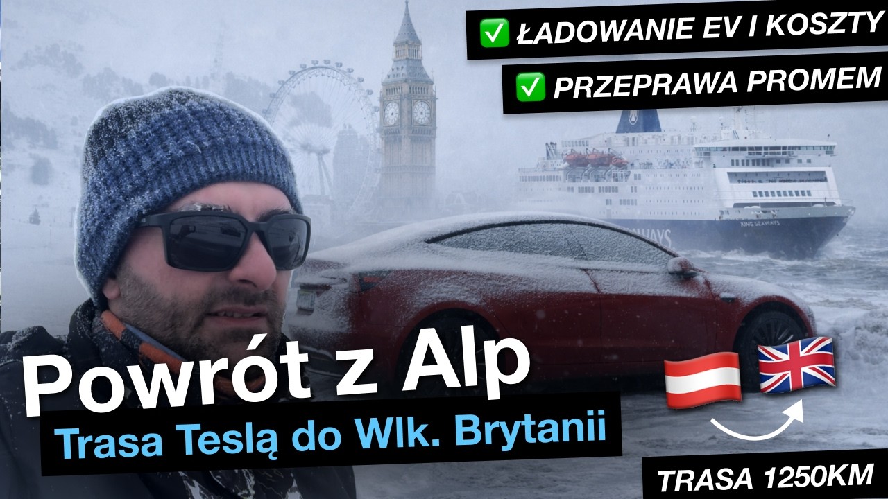🚗❄️ 1250 km przez 6 krajów - zimowy test Tesli