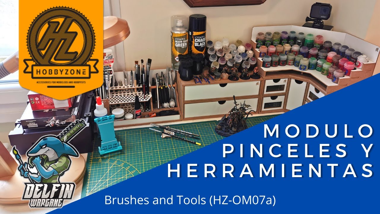 HobbyZonne, Mejorando mi zona de trabajo - Modulo Pinceles y herramientas (Brushes & Tools HZ-OM07a)