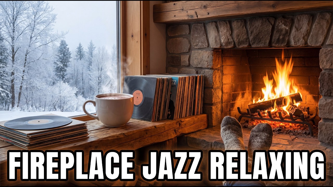 Cozy Winter Work Jazz – Fireplace Ambience for Focus & Productivity