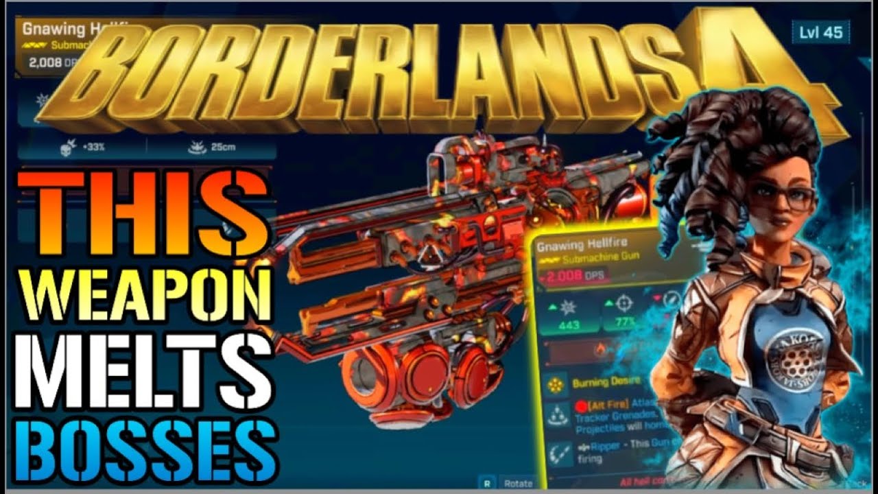 Borderlands 4: легендарный пистолет-пулемёт «Адское пламя» может расплавить боссов! Как получить ...