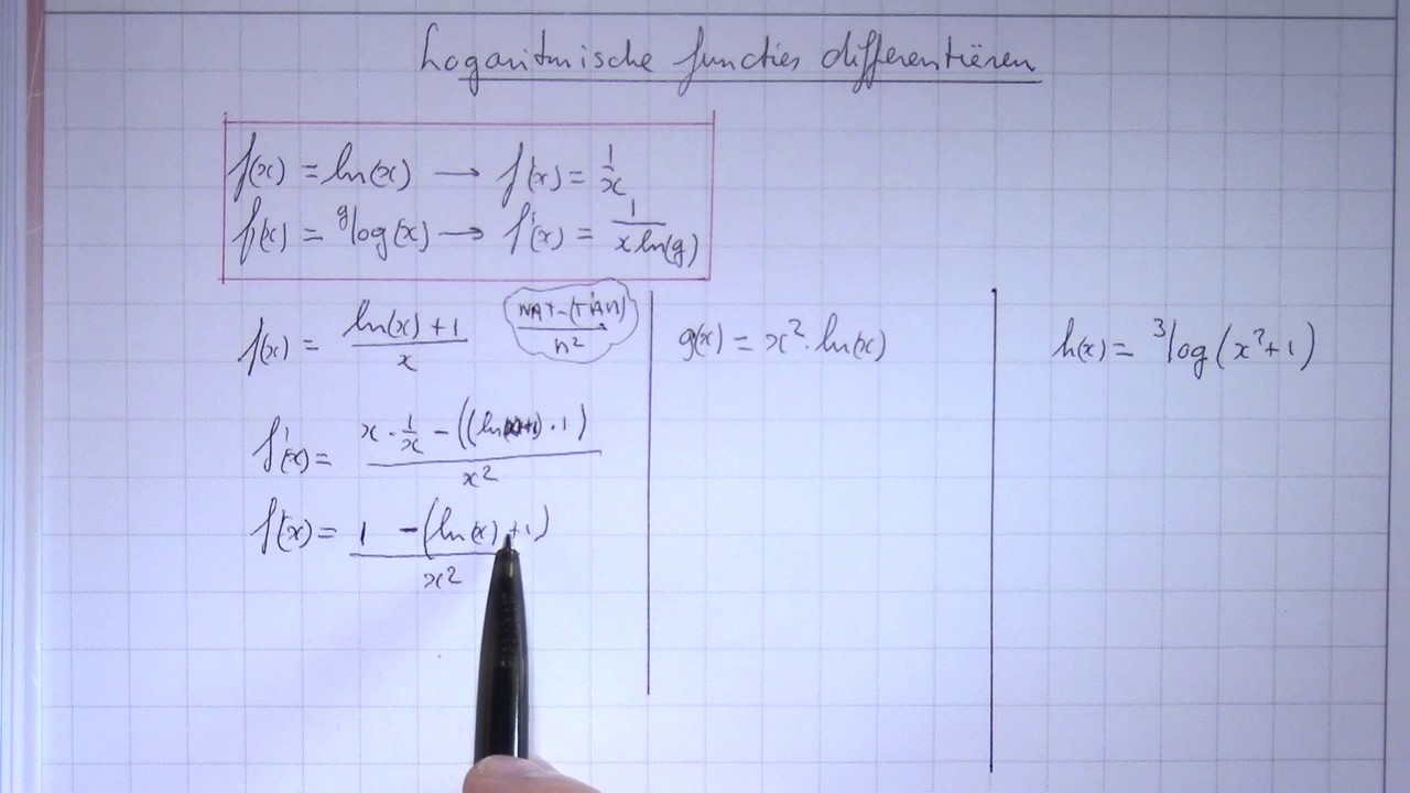 VWO5wisB_11_H9_23 Logaritmische functies differentiëren