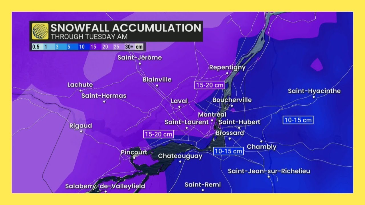 First Major Snowfall of the Season Slams Southern Quebec | #forecast