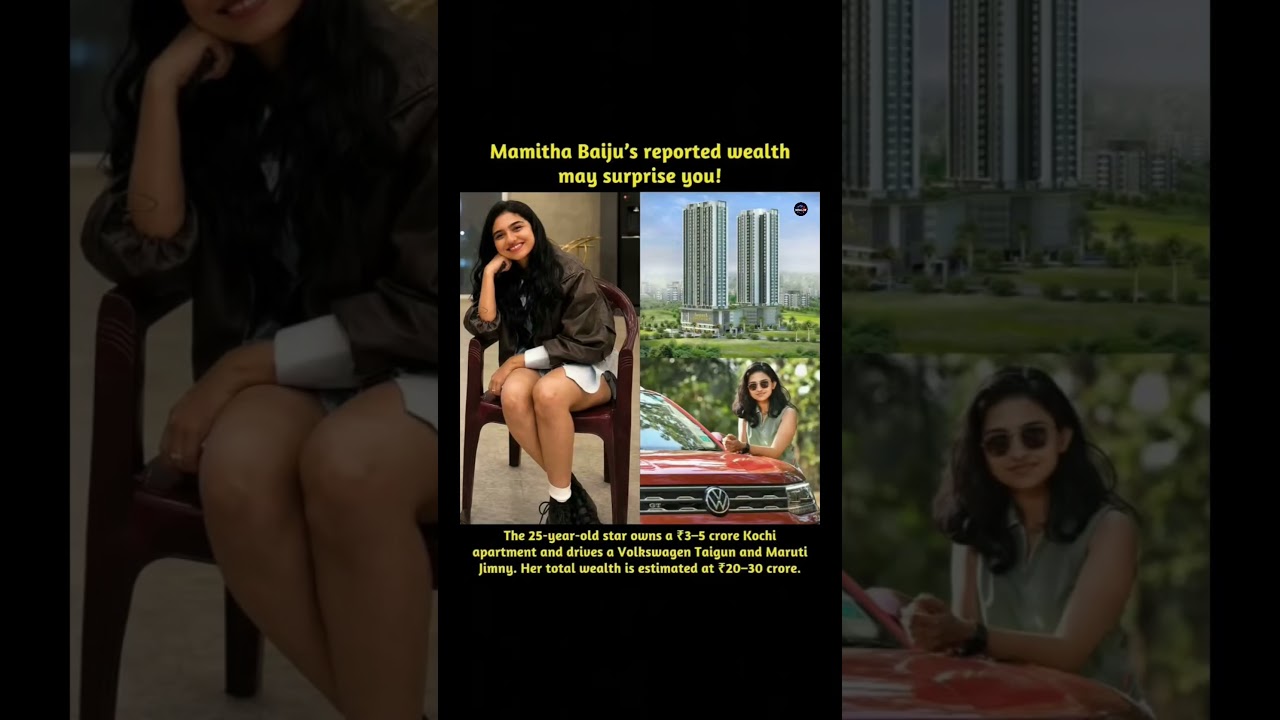Mamitha Baiju&rsquo;s ₹30 Crore Wealth? 📉👑🤑#shorts