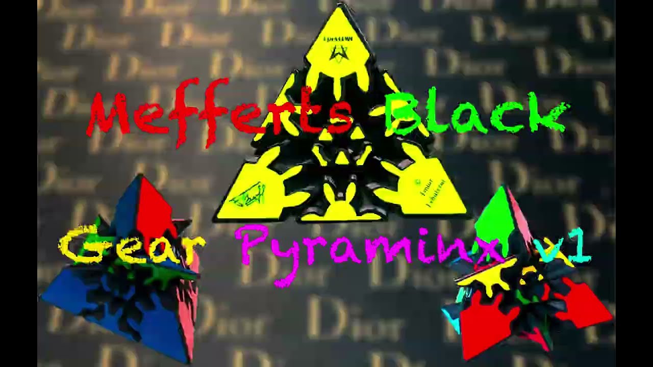 Meffert Gear Pyraminx v1 - Black plastic