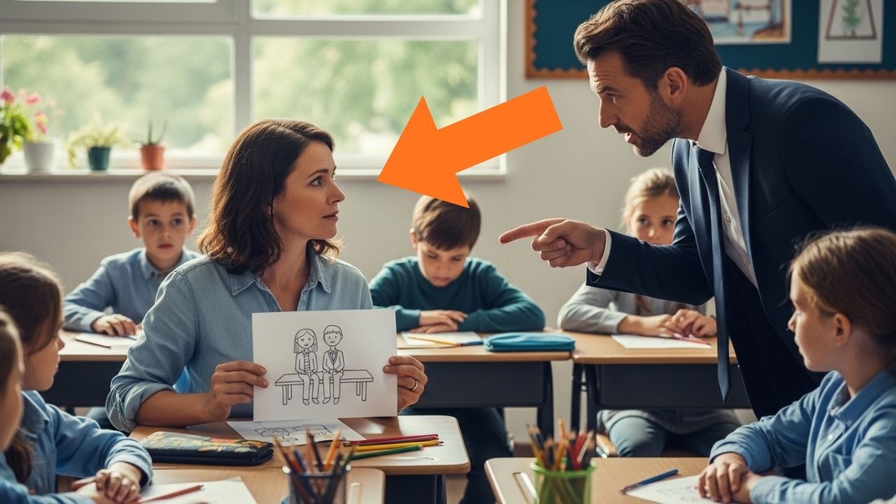 Milionário Critica Professora na Frente de Todos — Até Ver o Desenho que o Próprio Filho Fez