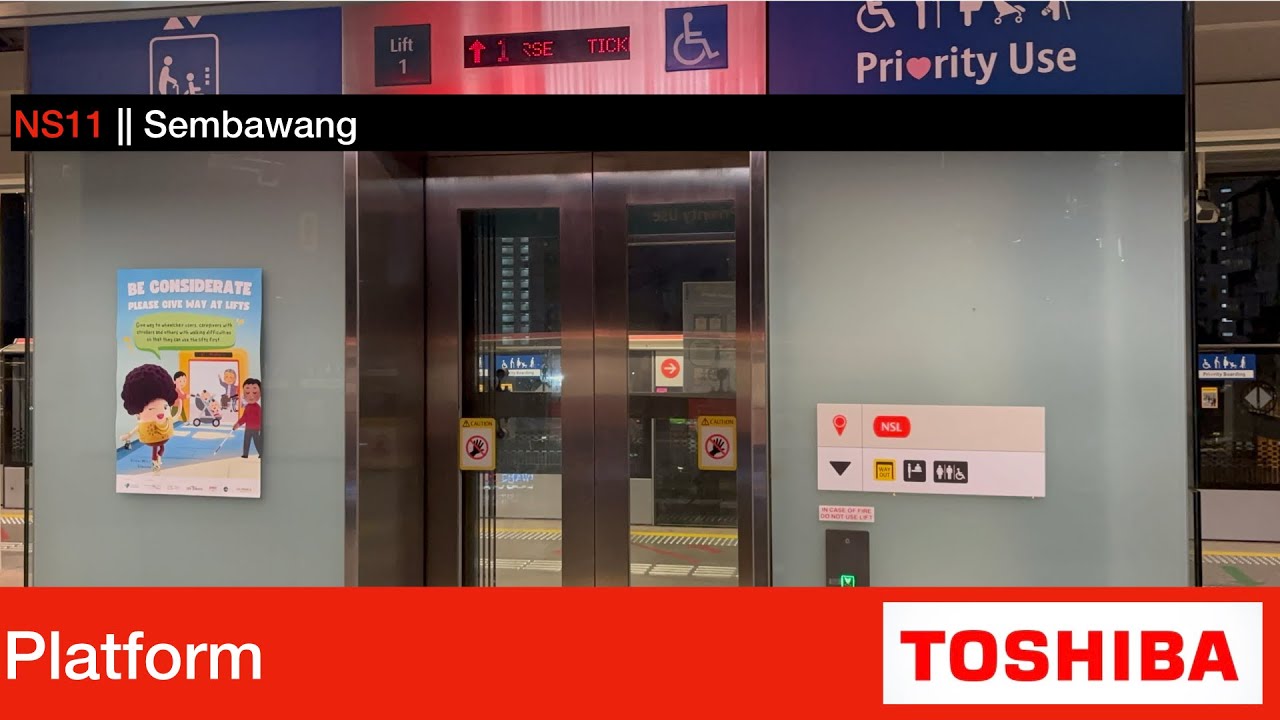 Sembawang MRT Station || Toshiba Elevator (Platform)