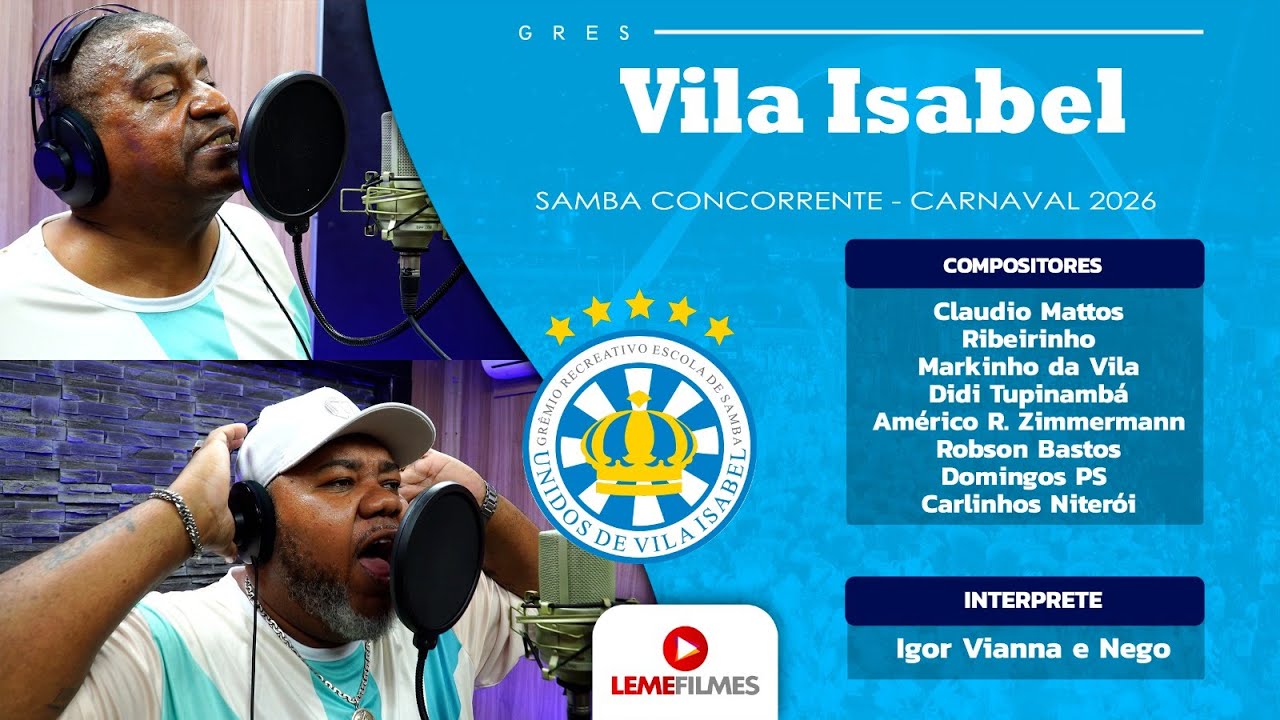 Vila Isabel 2026 - Samba Concorrente de Claudio Mattos e Parceiros