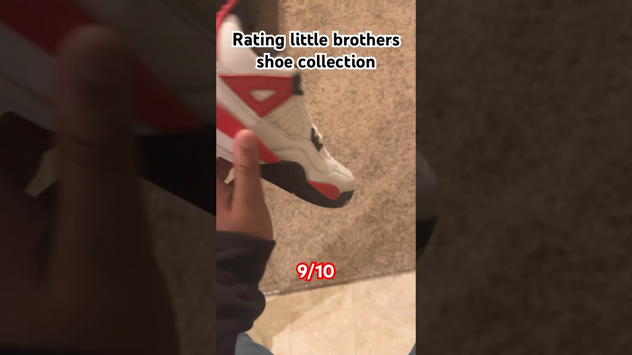 Rating my little brothers shoe collection #sneakerhead #sneakers #kids #shoes