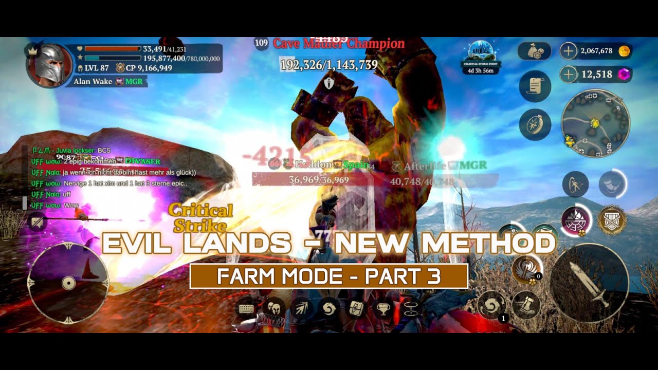 Evil Land: Warrior 🪖 Farm Mode 🔥 - Part 3