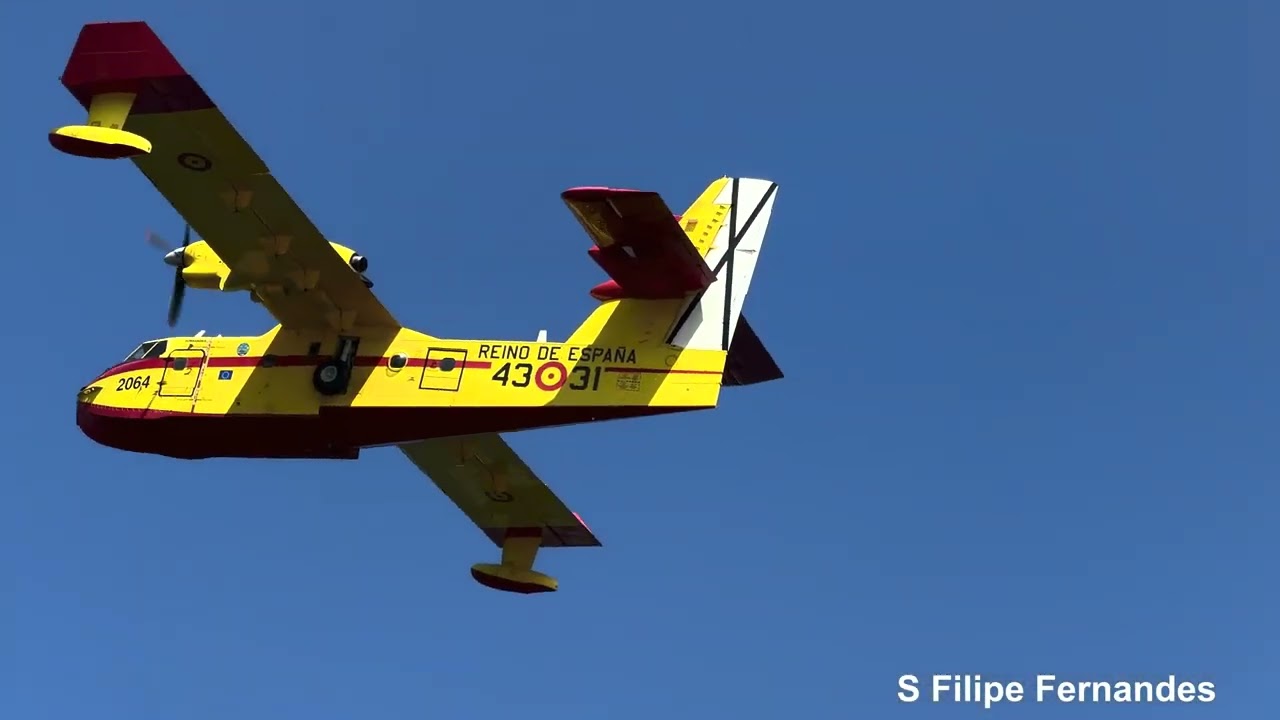 Canadair & Air Tractor at Vilar Dam, Portugal - 18.09.2024 - 4K