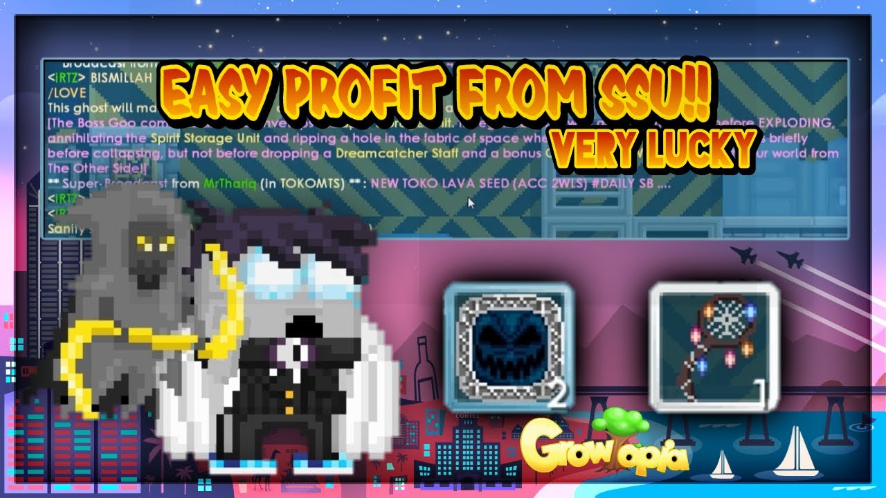 EASY PROFIT WITH GHOST IN JAR!! | I GOT DREAMCATCHER STAFF!! (VERY LUCKY) | Growtopia