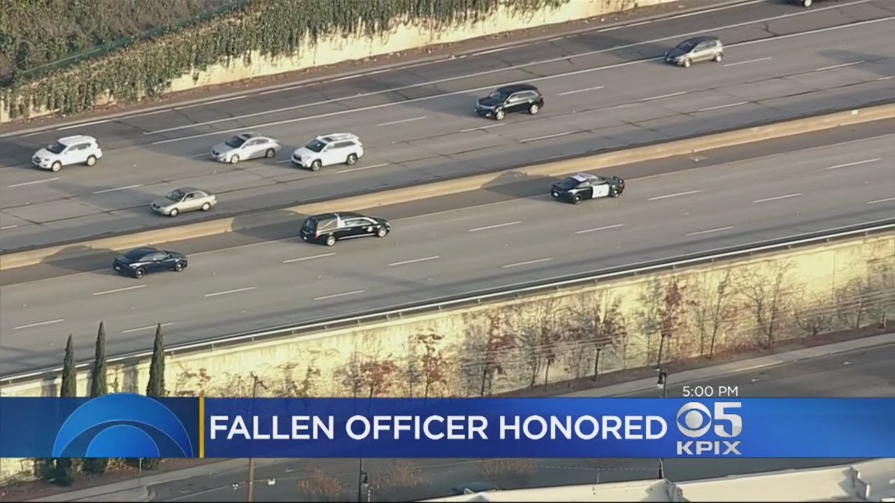 Fallen CHP Officer Honored In Police-Escorted Procession To Funeral Home