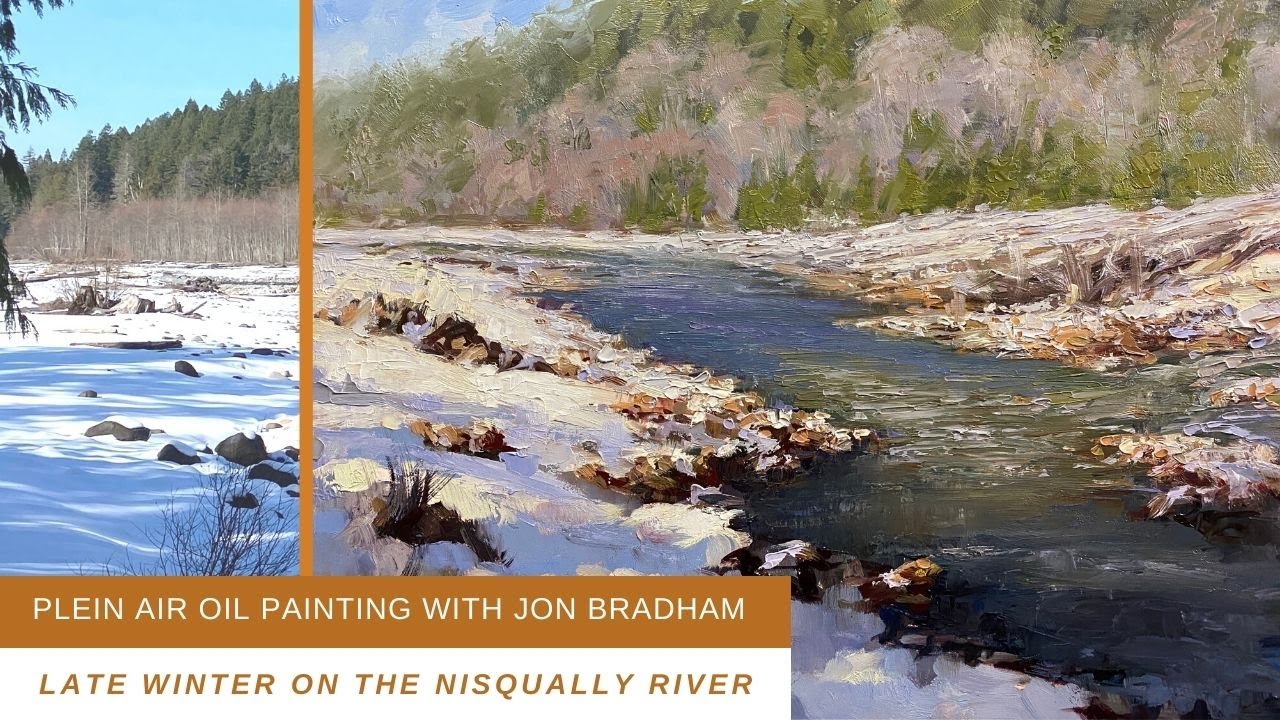 PAINTING A LATE WINTER SNOW SCENE Plein Air Oil Painting with Jon Bradham