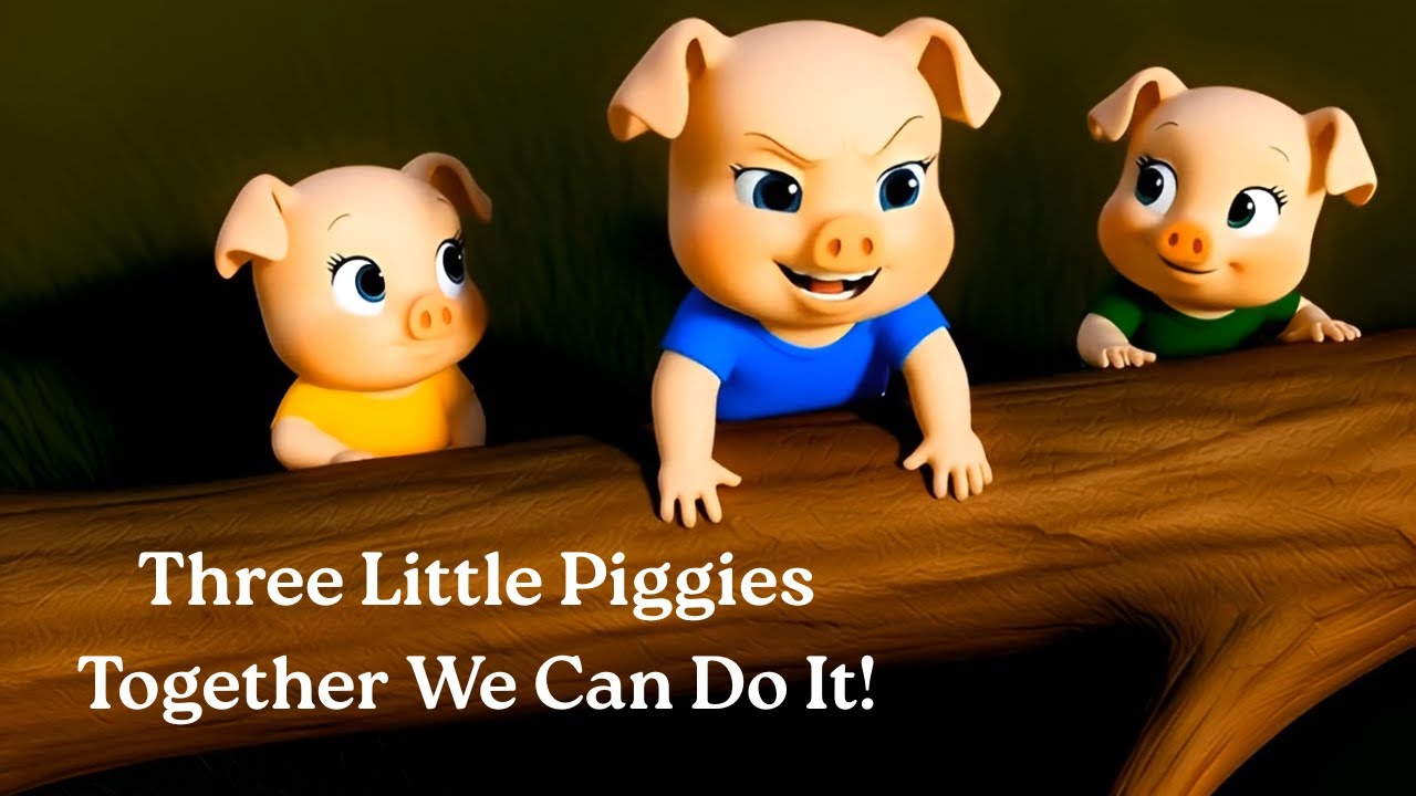 Together We Can Do It! | Three Little Piggies Teamwork Song | Kids Nursery Rhyme Pigi Cartoon Ep.11