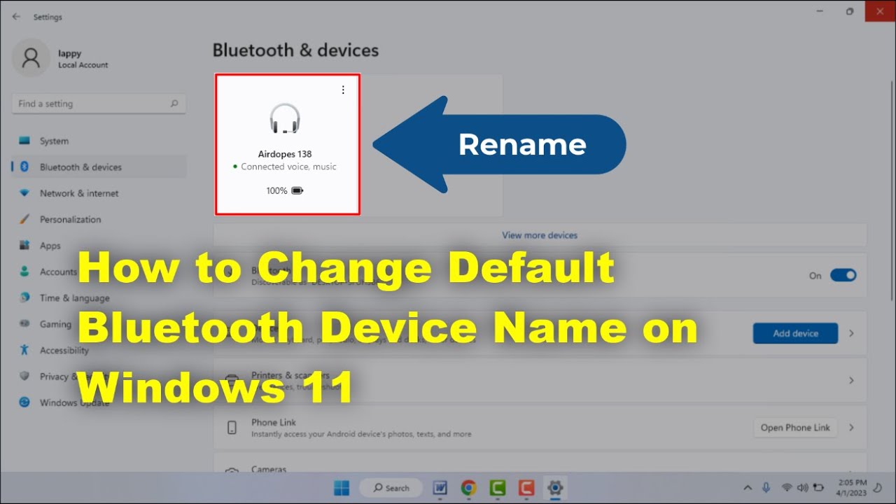 How to Rename Bluetooth Devices in Windows 11