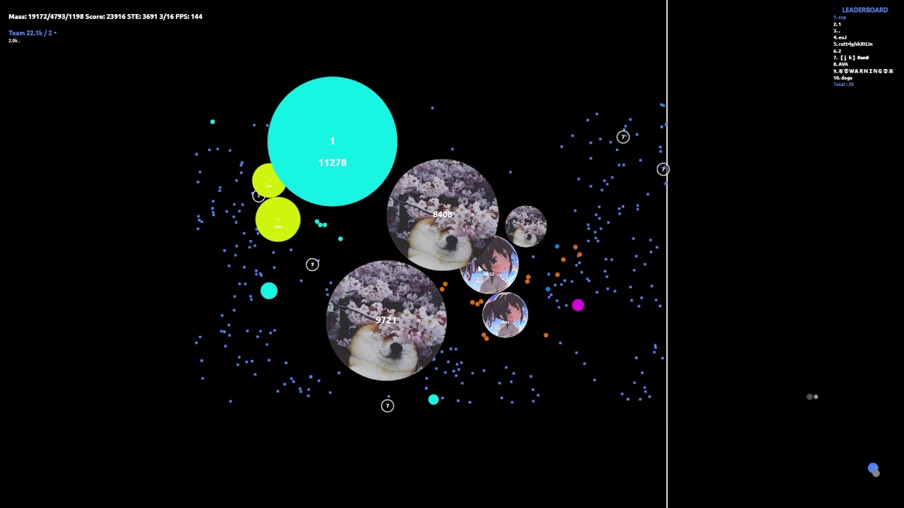 Agar.io WIN+MOTHERSHIPS