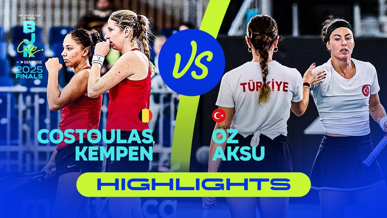 Costoulas/Kempen (BEL) vs Oz/Aksu (TUR) | 2025 BJK Cup Play-offs | Match Highlights
