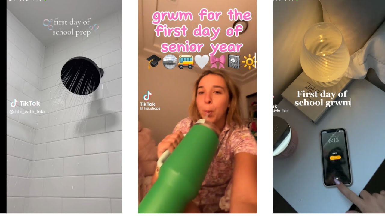 Grwm for the first day of school TikTok compilation |30 minutes| @ N A E 4 1 6🌷