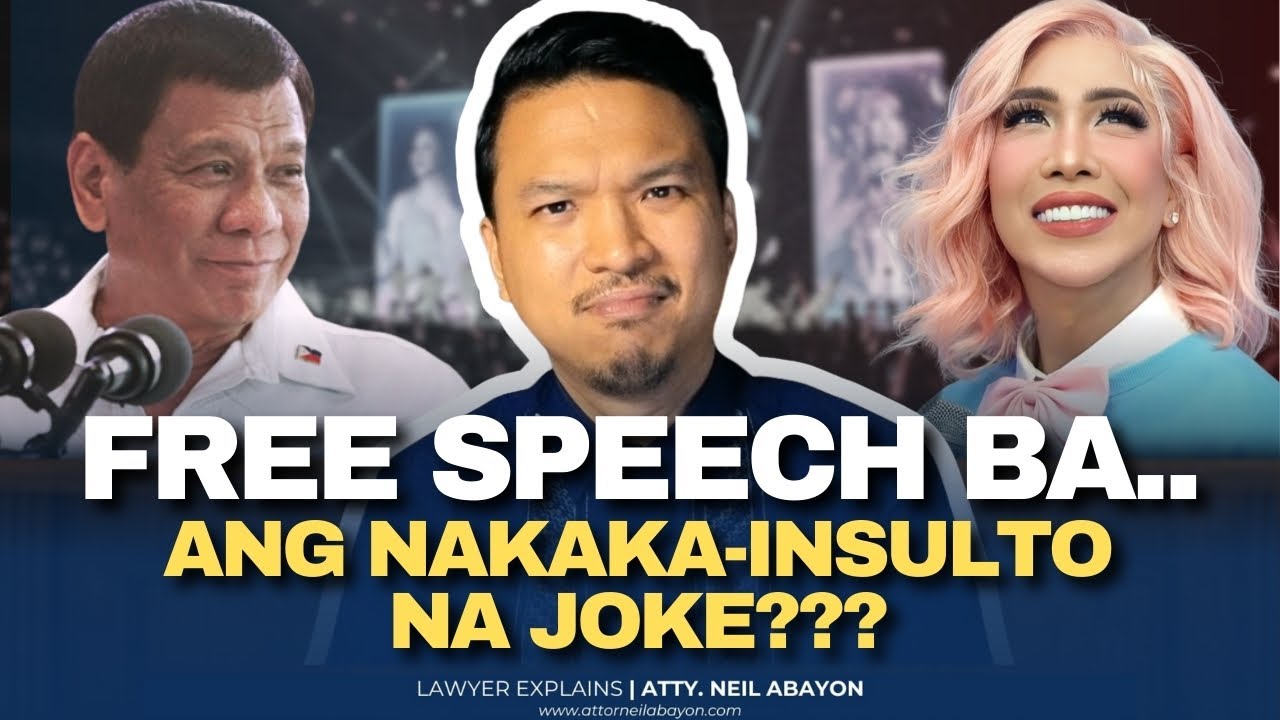 Vice Ganda Joke vs FPRRD... Free Speech ba 'yon??? #LawyerExplains #AttorNEIL
