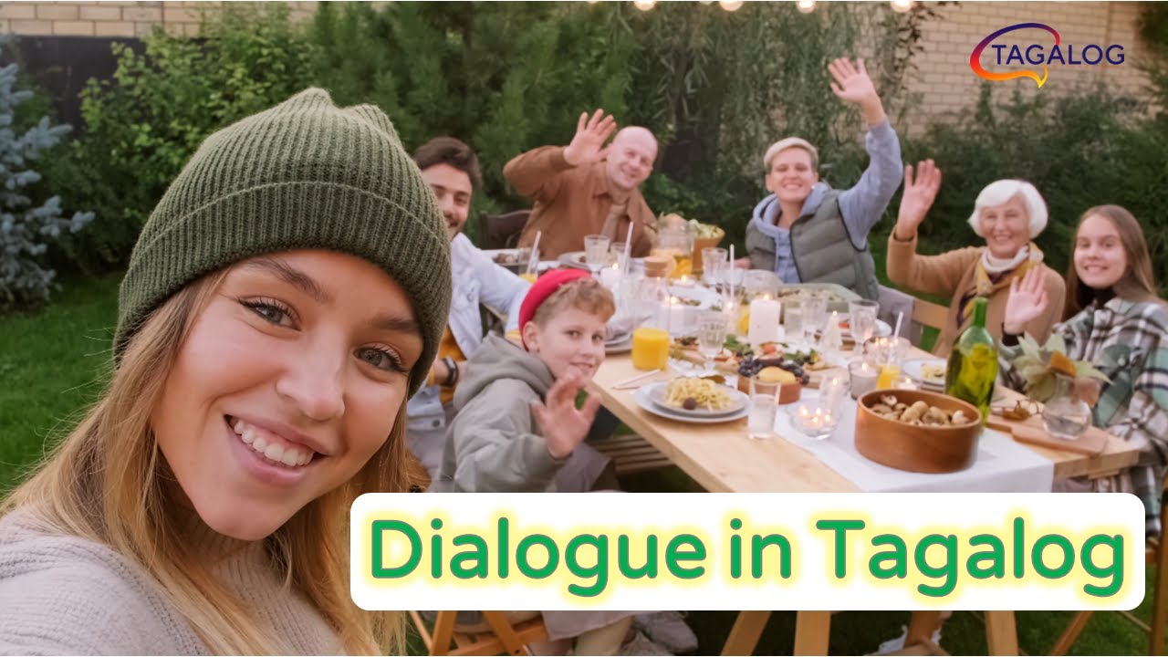 Dialogue in Tagalog: Salu-salo (eating together), with Tagalog and English subtitles