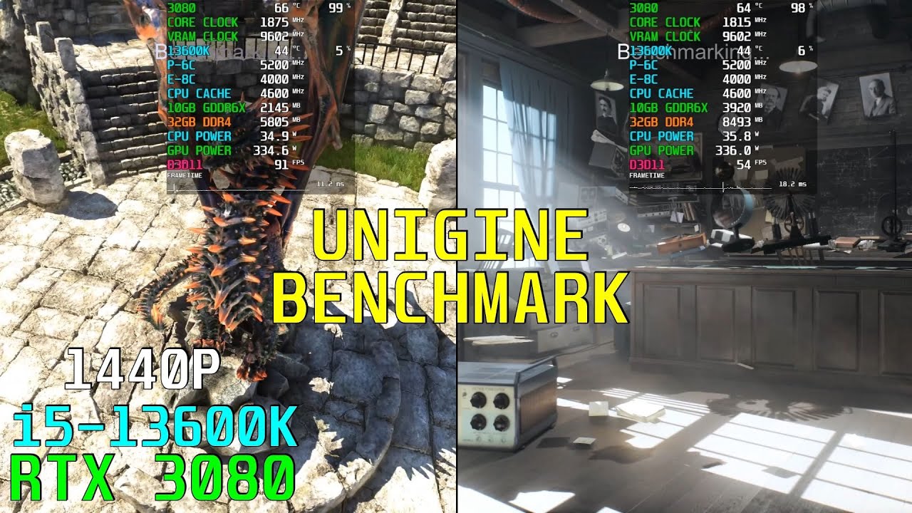 Unigine Heaven / Superposition 1.1: RTX 3080 OC - 13600K 5.2GHz - Extreme 1440P