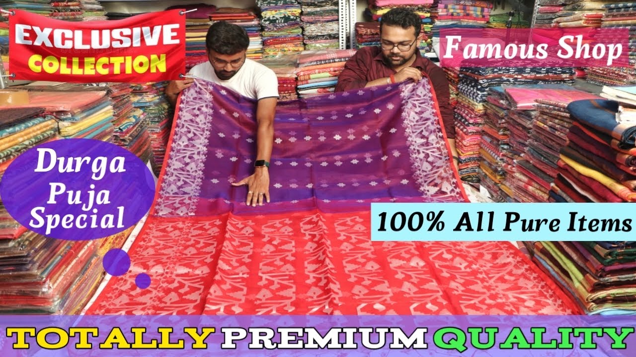 Semi Tussar, Linen, Semi Ghicha, Slab Cotton, Semi Matka, Organza, Bishnupuri Silk Sarees Wholesaler