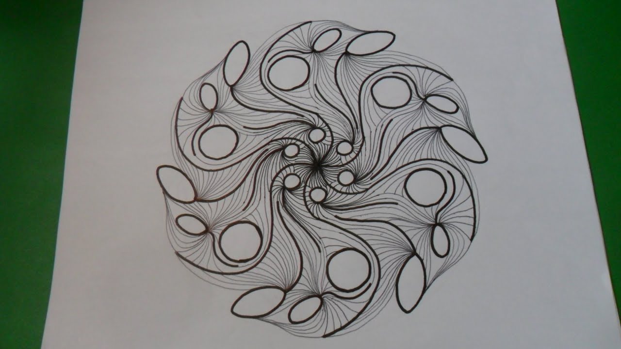 COMPLEMENTO DE LECCION Nº 2 (1 / 3) Dibujo de un mandala, mediante ejercicios de soltura.