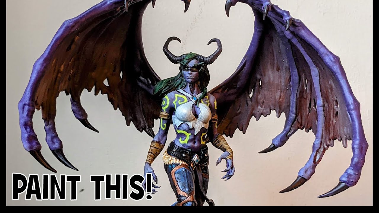 How To Paint The Night Elf Demon Hunter From World of Warcraft
