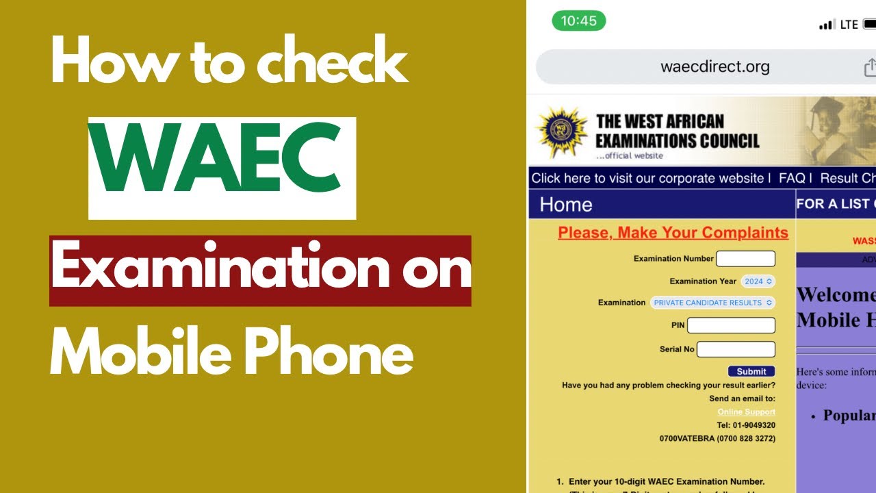 How To Check WAEC Examination Result Online On Your Mobile Phone