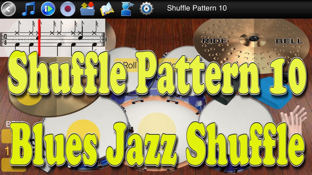 Shuffle Pattern 10 - Blues Jazz Shuffle - Learn To Master Drums
