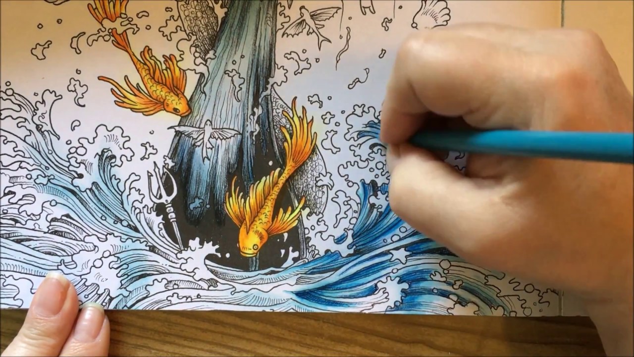 Using distress inks and colored pencils in my colorbook   Pt 2