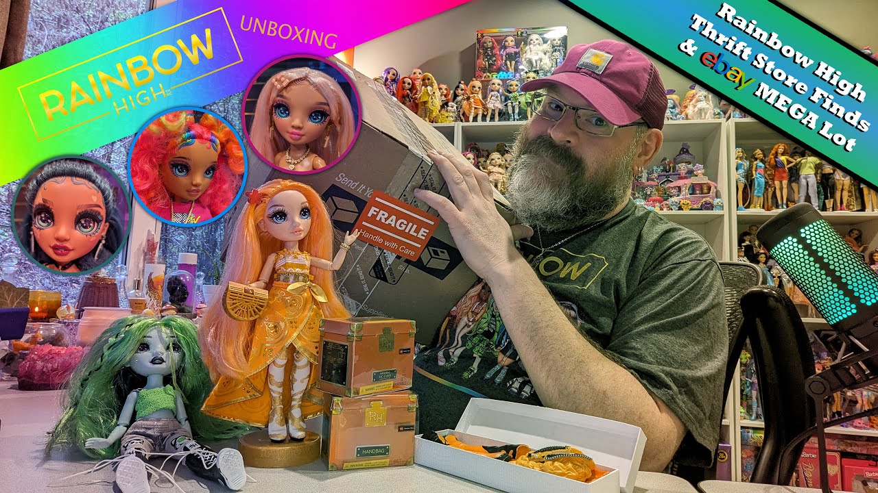 Rainbow High Thrift Store Finds & eBay 12 Doll MEGA Lot - Who's inside the box? Unboxing & Restyle