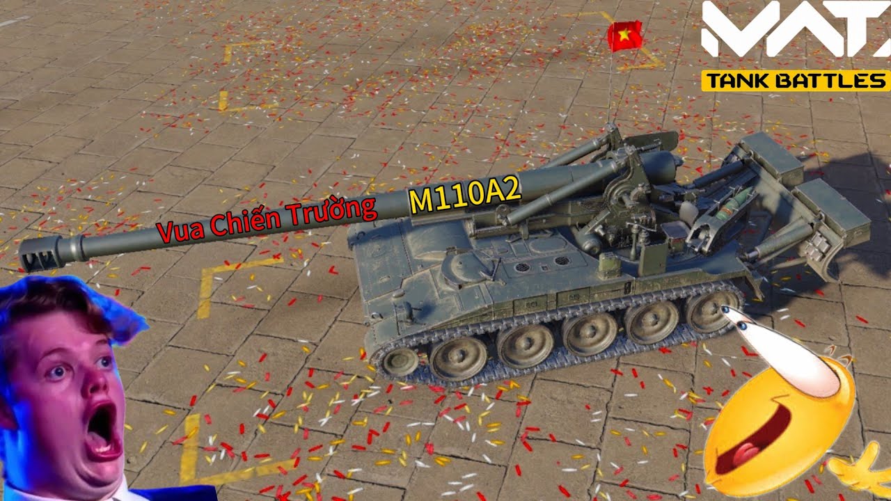 MWT Tank Battle: M110A2 Ph&aacute;o tự h&agrave;nh cỡ n&ograve;ng đạn 200MM vua chiến trường!!!!!