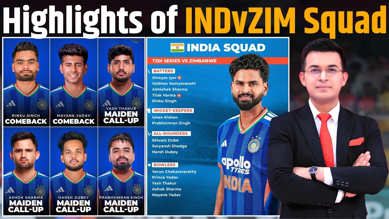 Once Again Sanju Samson Out of India's Squad | Highlights of Ind vs Zim Squad